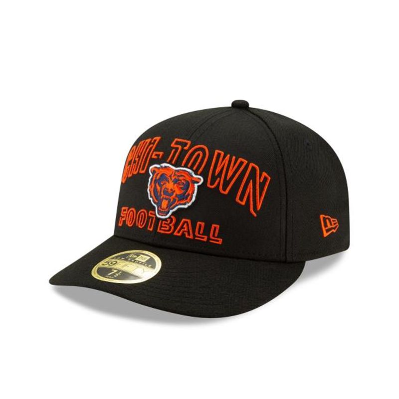 NFL Chicago Bears Draft Alternate Low Profile 59Fifty Fitted (AOP6471) - Black New Era Caps